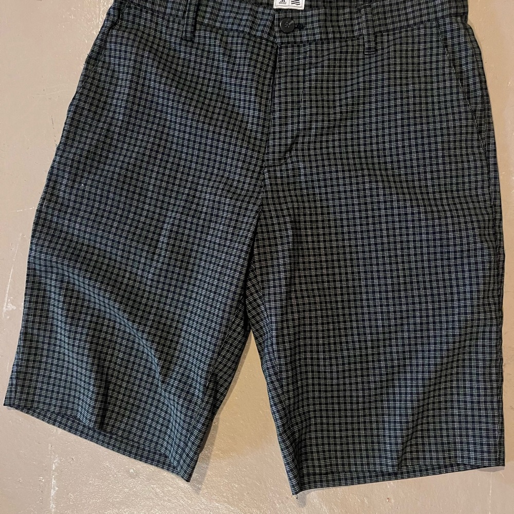 Men's Black Checkered Golf Shorts